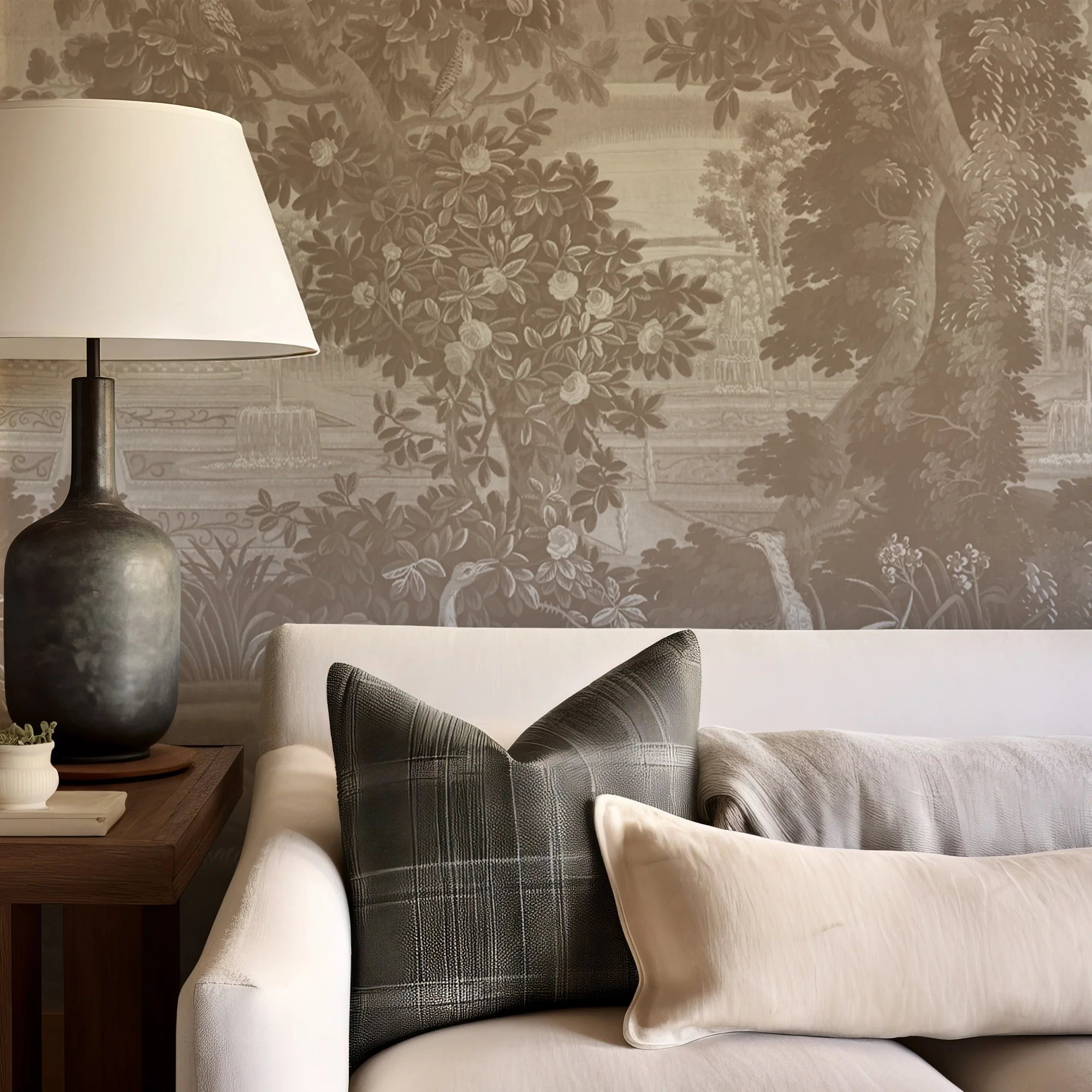 Agnes - Sable Brown Jungle Tapestry Mural Wallpaper Mural - Image 3