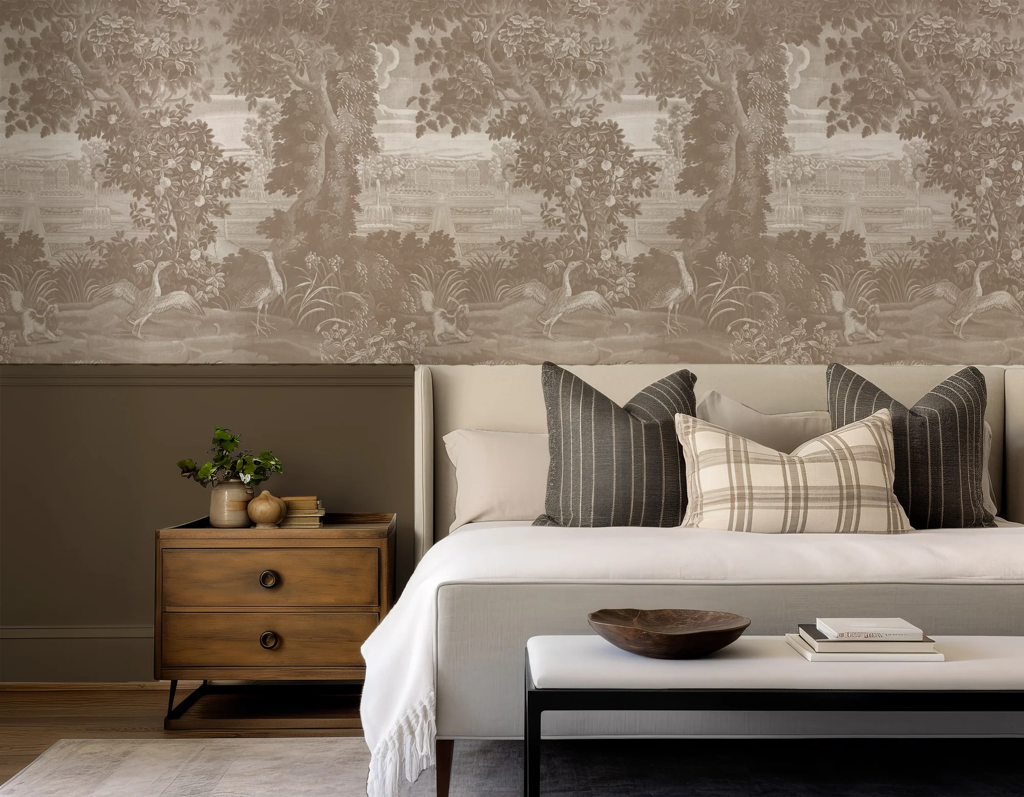 Agnes - Sable Brown Jungle Tapestry Mural Wallpaper Mural - Image 5