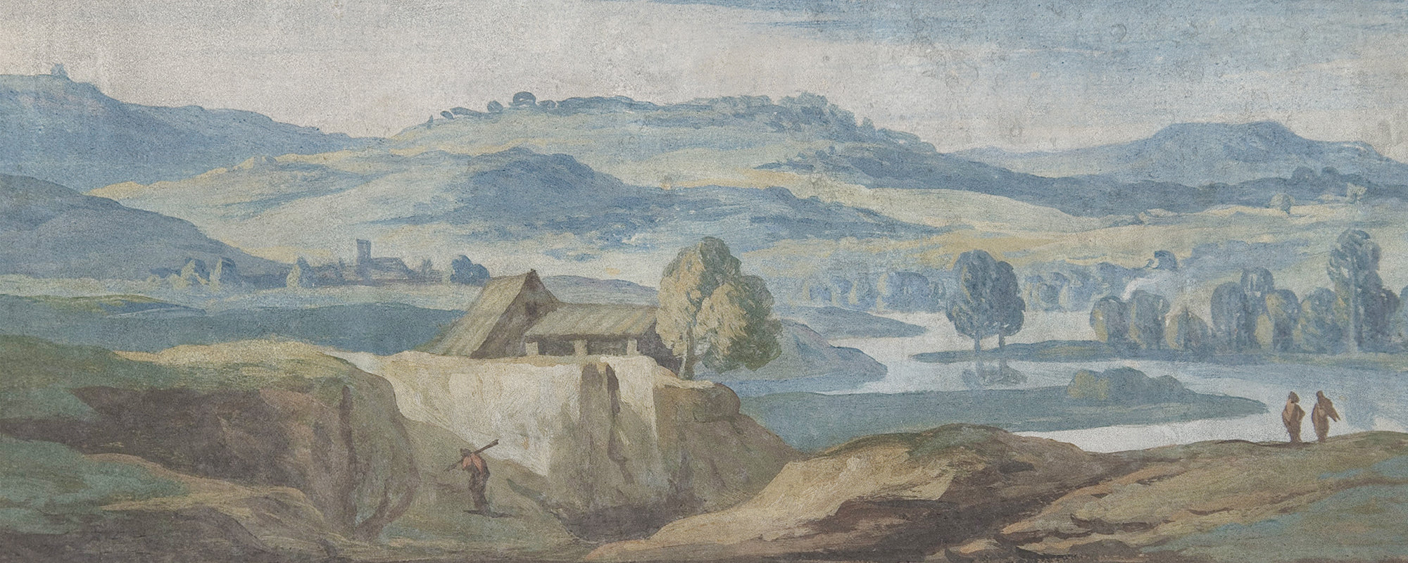 Rome Countryside - Ancient Rome Countryside Painting Wallpaper Mural - Image 5