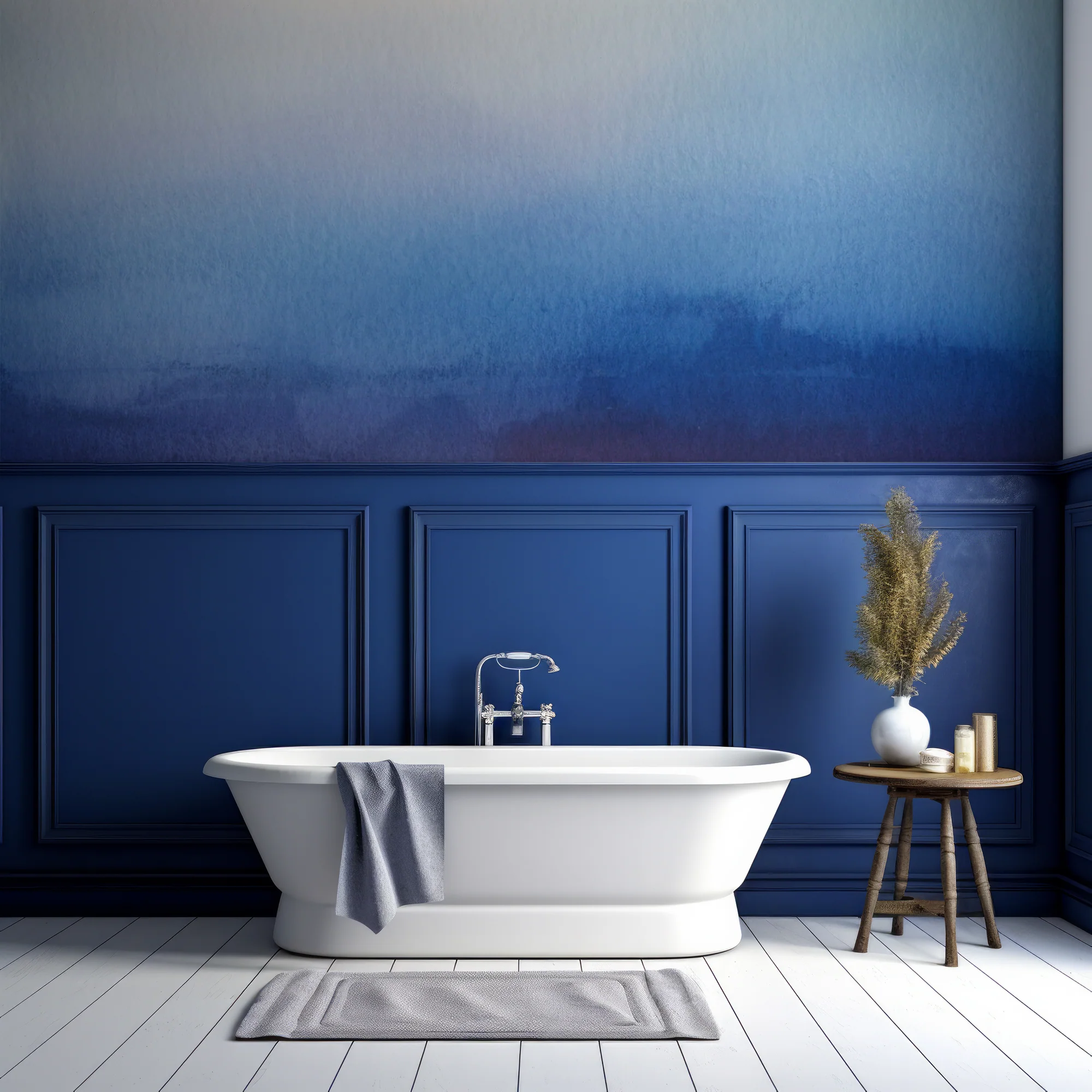 Aritchee - Blue Watercolour Sky Ombré Wallpaper Mural - Image 4