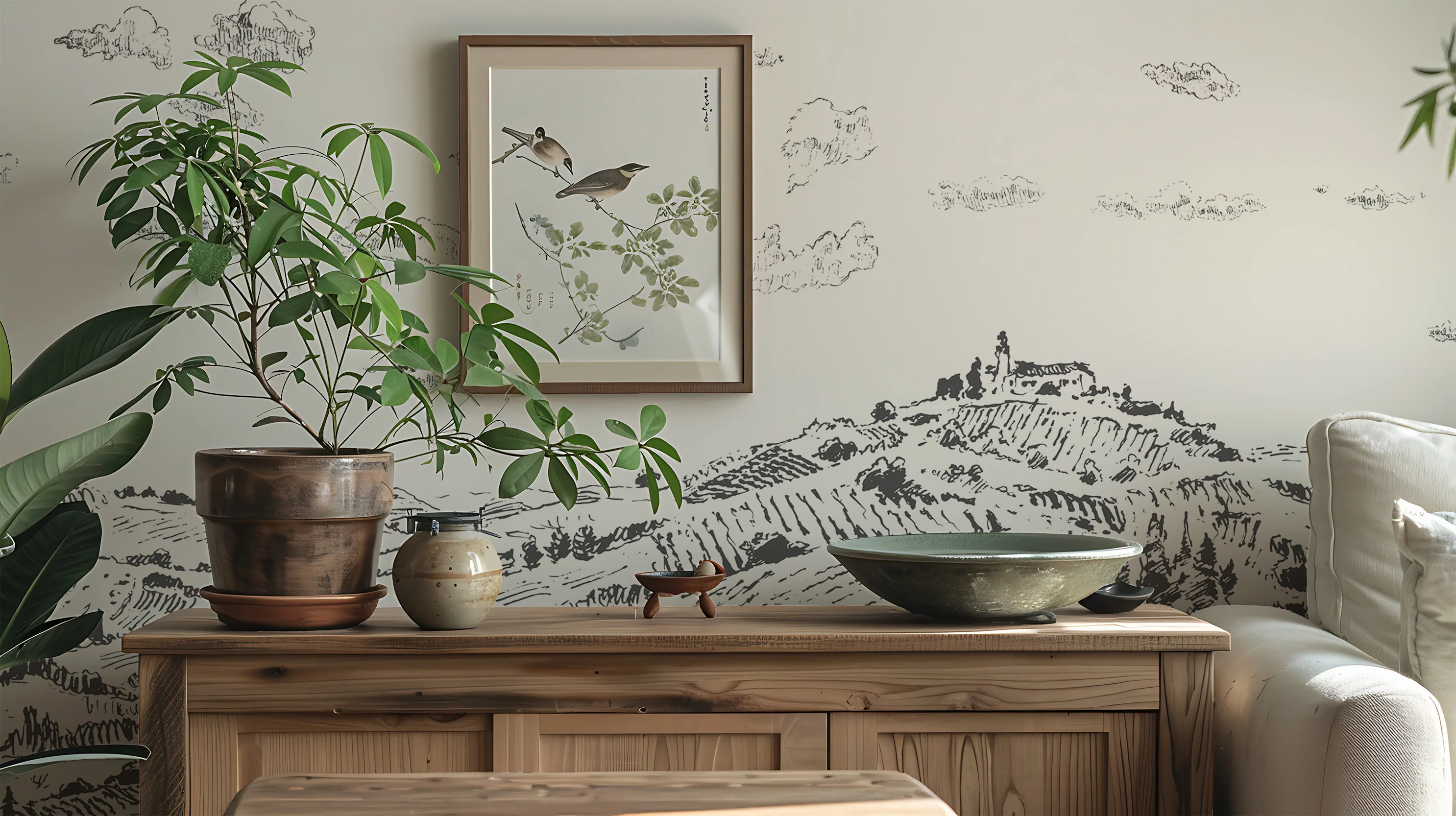 Nórië Noir - Countryside Landscape Wallpaper Mural - Image 3