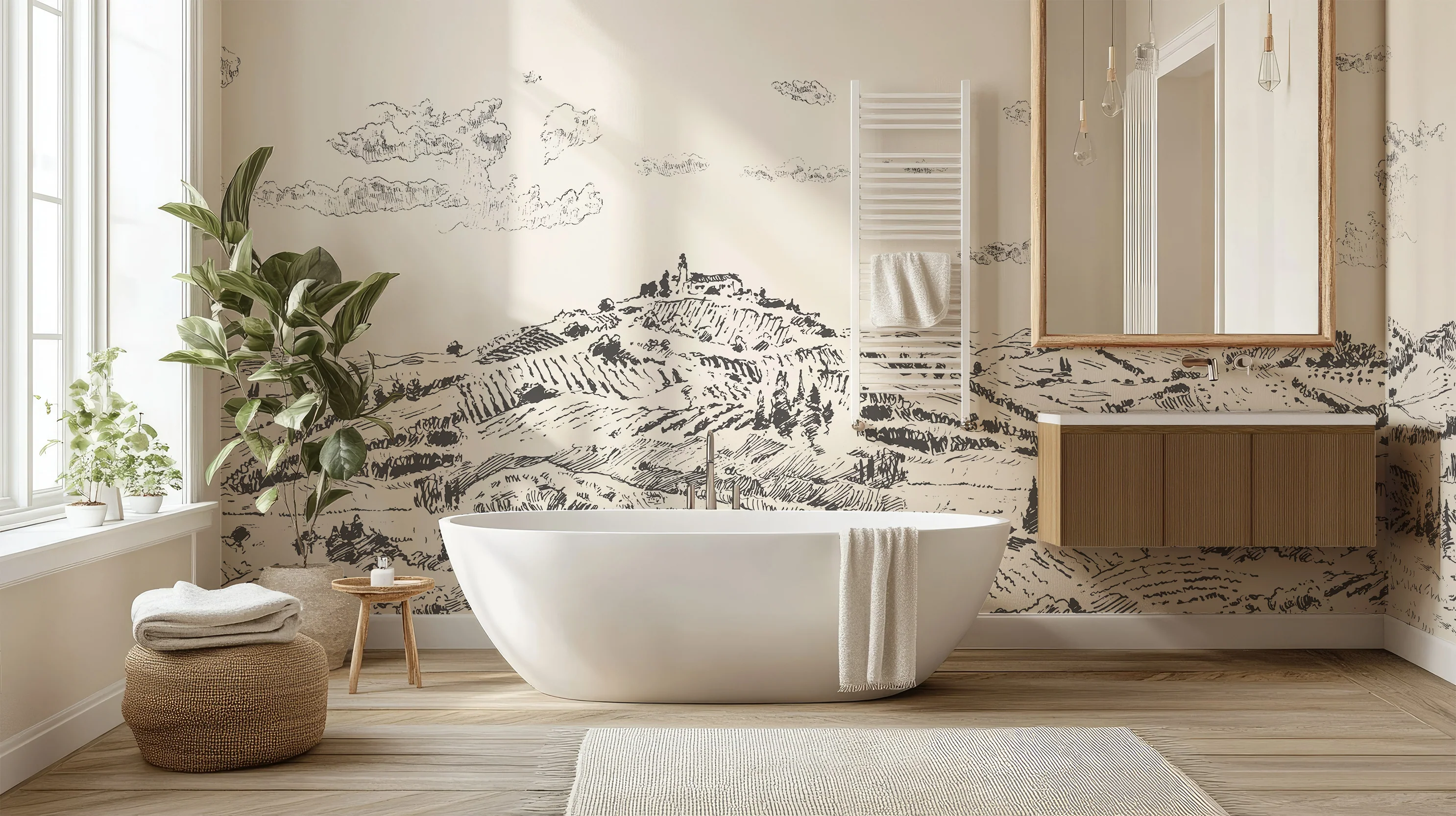 Nórië Noir - Countryside Landscape Wallpaper Mural - Image 4