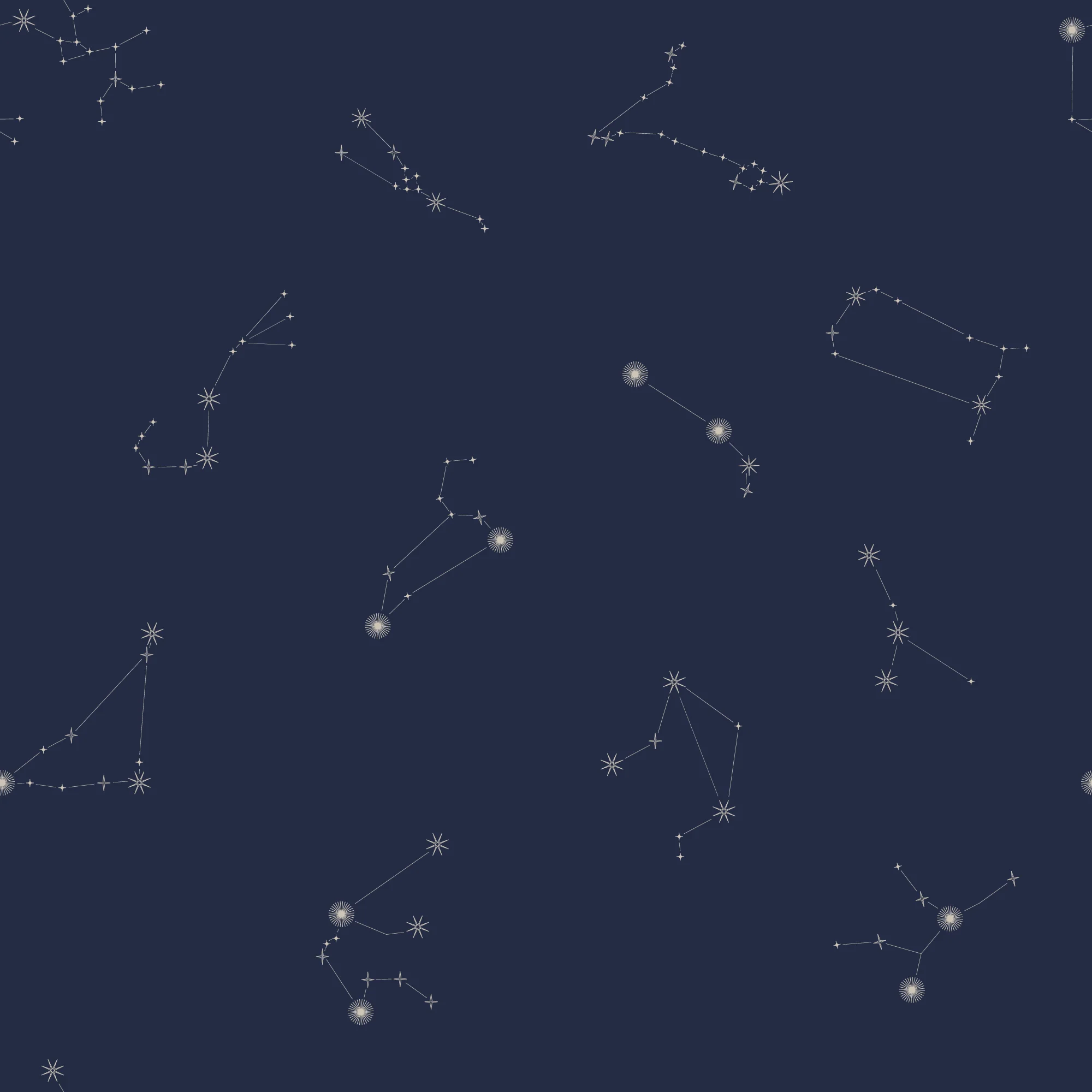 Nocturnal Constellations Blue - Navy Blue Star Constellation Wallpaper - Image 4