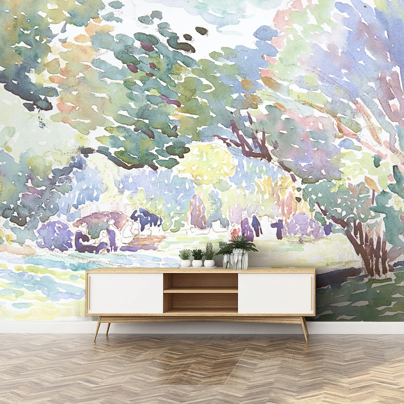 Sublime Tranquility - Henri Edmond Cross 1904 Landscape Wallpaper Mural - Image 5