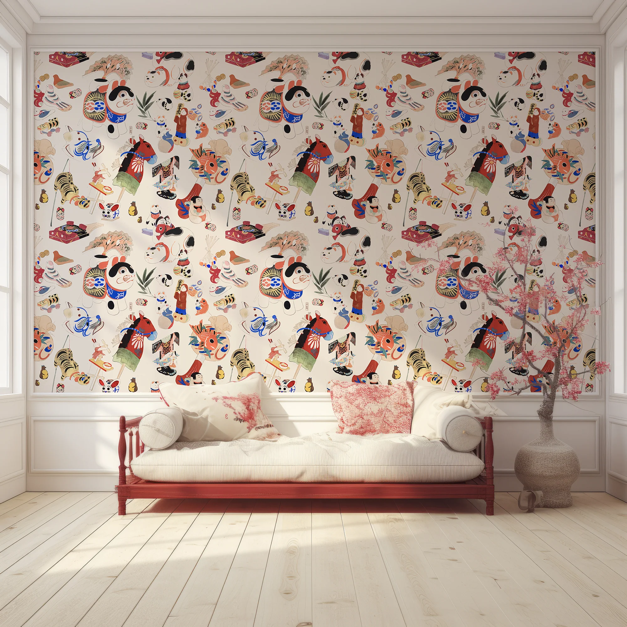 Chihiro - Japanese Playful Characters & Animals Wallpaper - Image 3