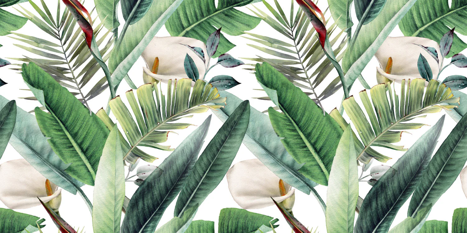 Liledge - Bright Watercolour Leaf Wallpaper Mural - Image 5