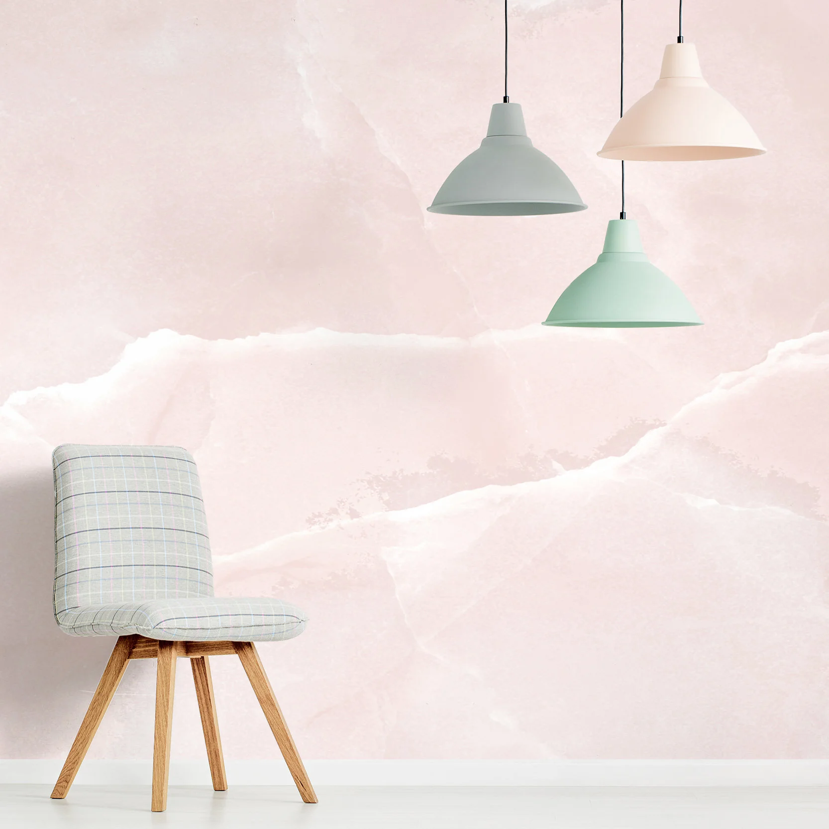 Locobot - Pink Marble Effect Wallpaper Mural - Image 3