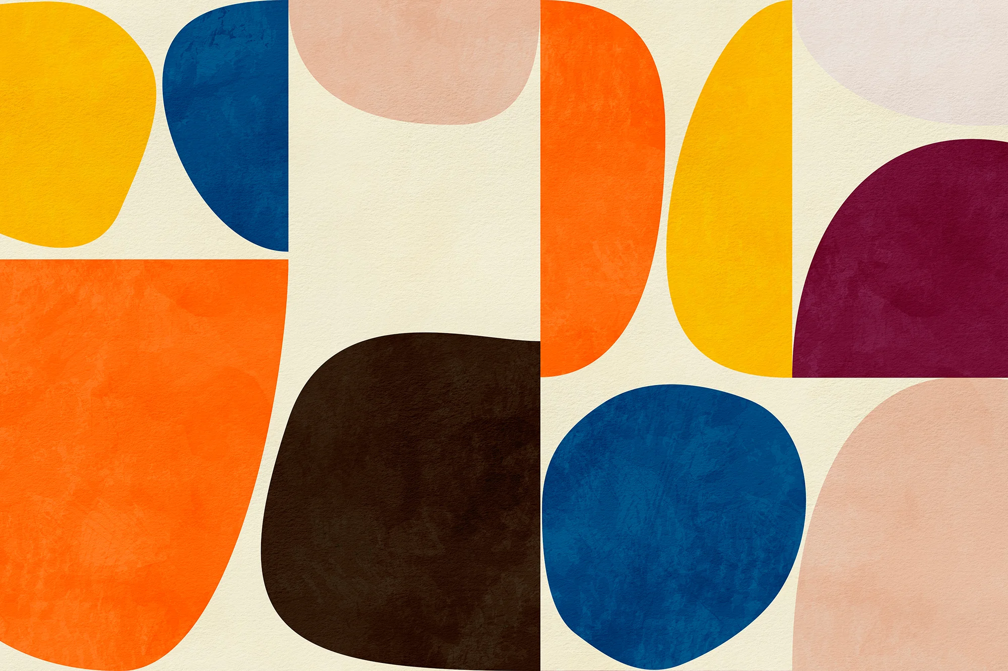 Emma - Modernistic Abstract Shapes Wallpaper Mural - Image 3