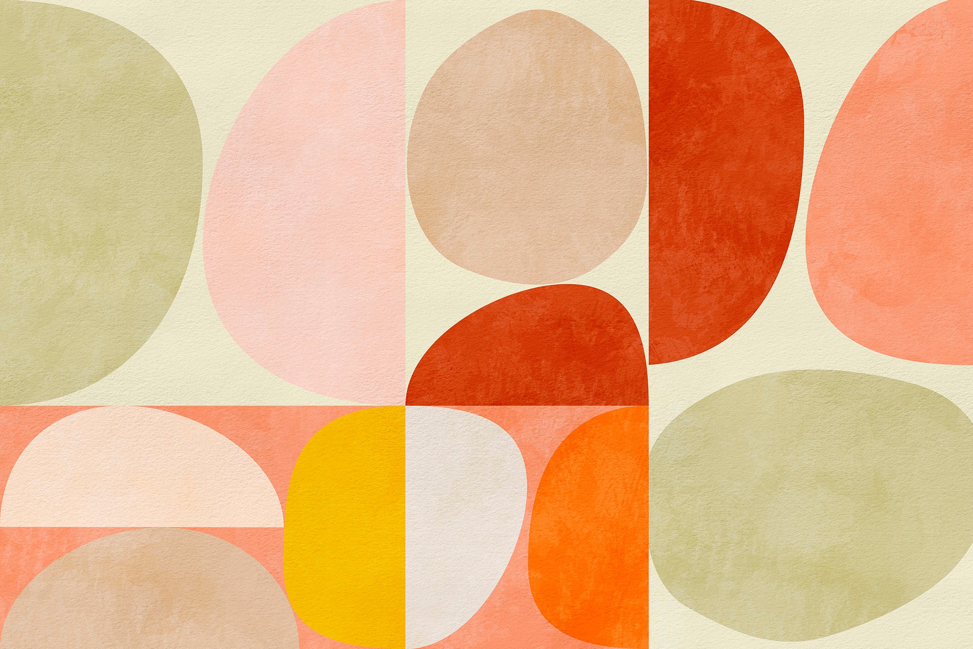 Eleonor - Modernistic Bauhaus Abstract Shapes Wallpaper Mural - Image 3