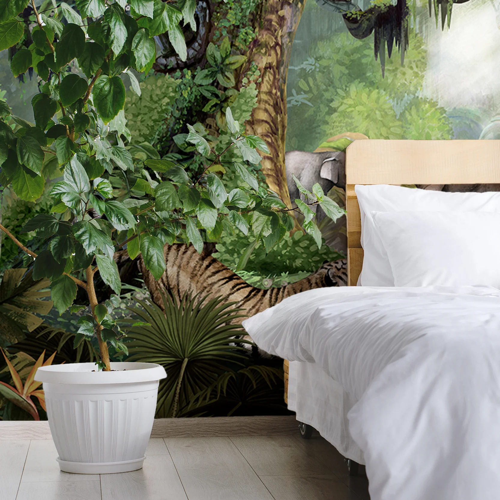 Jungle Cats - Wild Cats In The Jungle Wallpaper Mural - Image 3